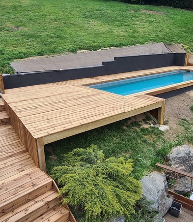 habillage bois piscine