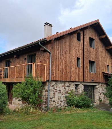 Isolation extérieure avec bardage bois 