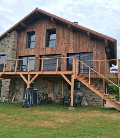 Isolation extérieure avec bardage bois 