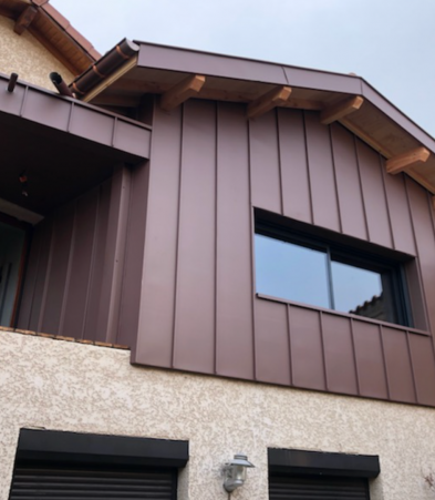 Isolation extérieure avec bardage zinc