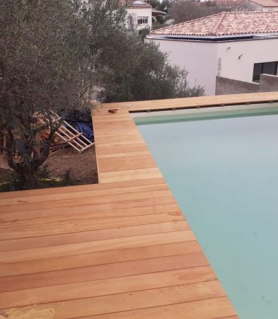 terrasse bois piscine